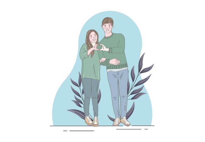 Portrait Couple, Hand drawn illustrations