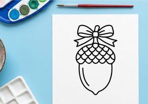 Ilustração de enfeite de Natal fofo. Decoração festiva de fim de ano com laço e design de pinha, ideal para marketing sazonal e cartões de felicitações.