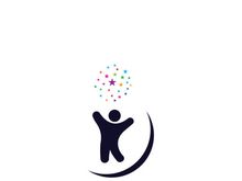 People star logo design to achieve a success or dream.