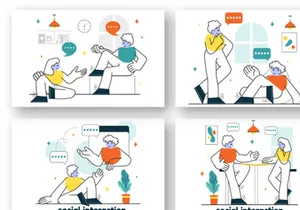 10 Social Interaction Illustration
