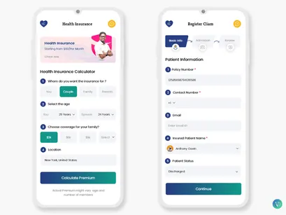 Health and General Insurance Mobile App UI Kit