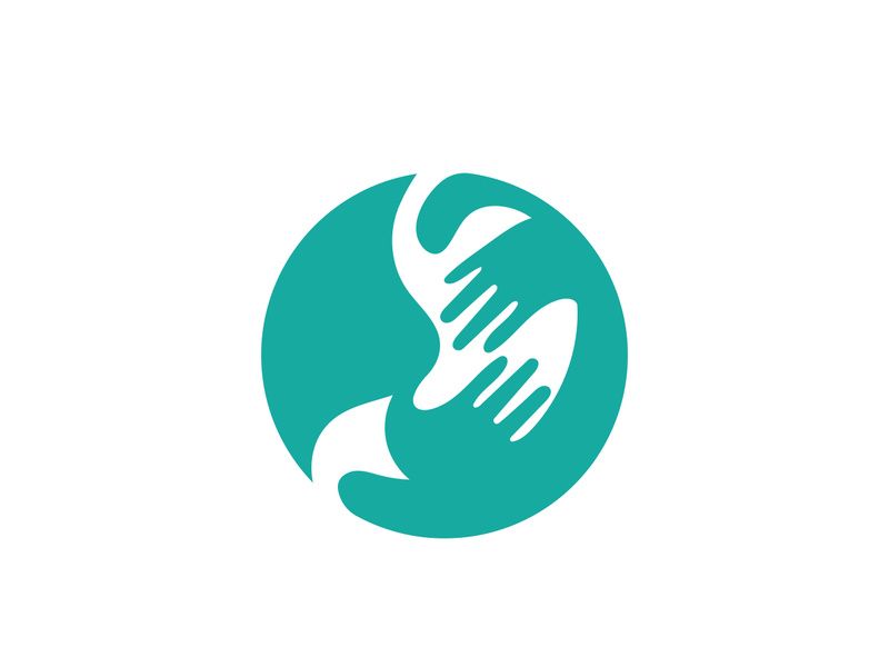 Stomach care icon designs concept illustration