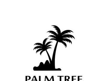 Summer palm tree logo design. preview picture