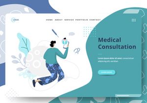Medical Online sets Illustration