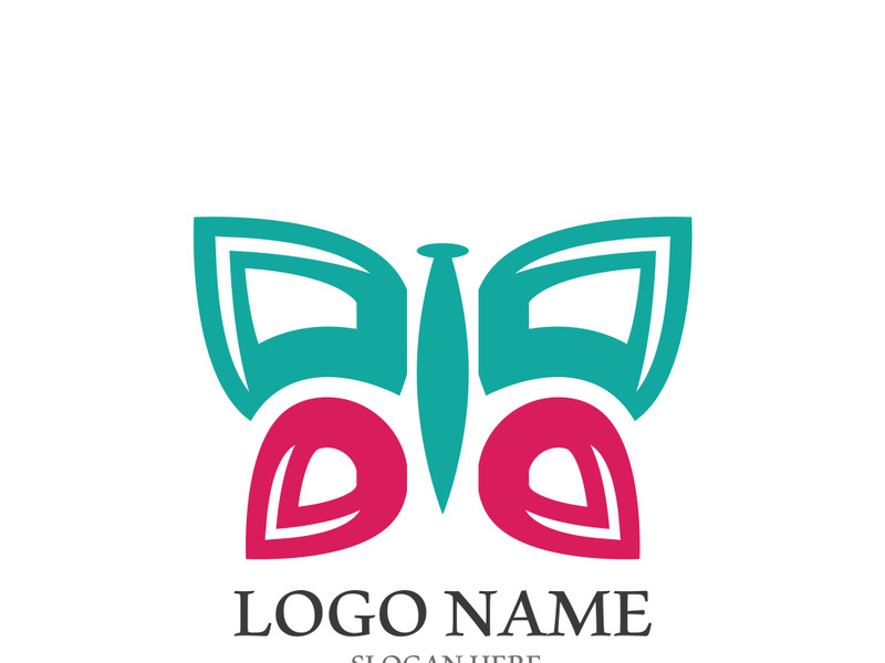 Butterfly logo icon vector design illustration