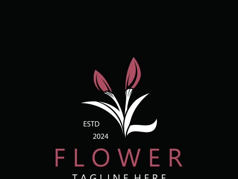 Flower logo design Floral emblem. Cosmetics, Spa, Beauty salon identity, Boutique and wedding invitations