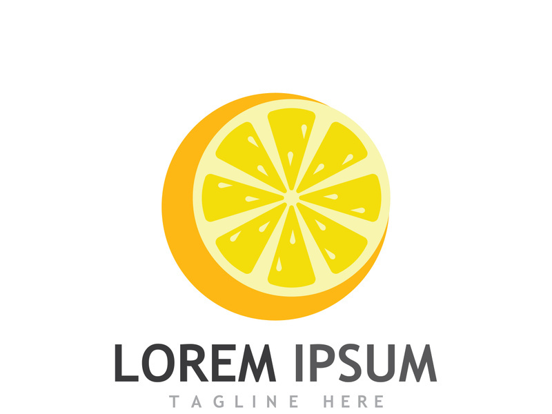 Fresh citrus fruit logo design.