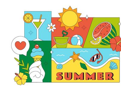 10 Summer Vacation Illustration
