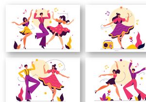 9 Dancer Performing Illustration