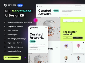 Crypter v.2 - NFT Marketplace UI Kit preview picture