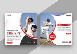Cricket Tournament Social Media Instagram Post Banner