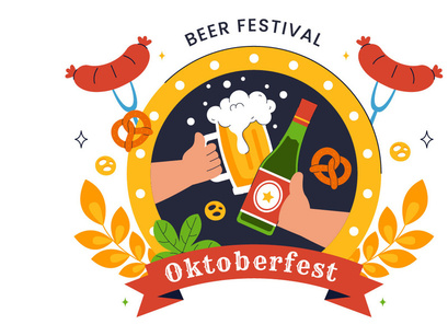 11 Happy Oktoberfest Beer Festival Illustration