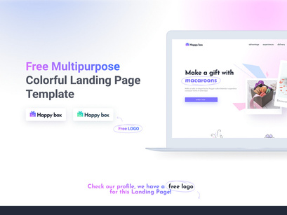 HappyBox – Landing Page Template [Personal Use License]
