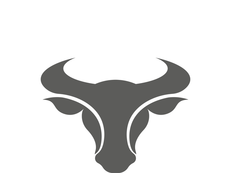 Bull head logo vector icon design illustration
