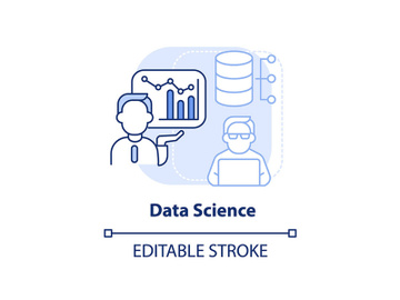 Data science light blue concept icon preview picture