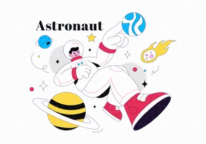 10 Astronaut Vector Illustration