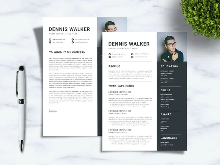 CV Resume and Cover letter Sanstemp