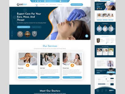 ENT Doctor Website UI/UX Design Kit