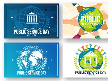 12 United Nations Public Service Day Illustration