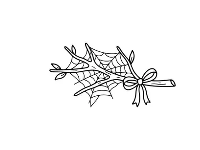 Desenho botânico à mão de ramos de flores silvestres. Ilustração de arte linear delicada para projetos de design com tema natural.