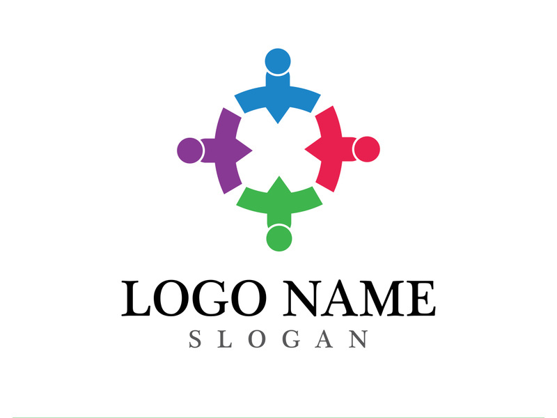 Community logo and symbol vector icon template