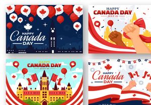 12 Happy Canada Day Illustration
