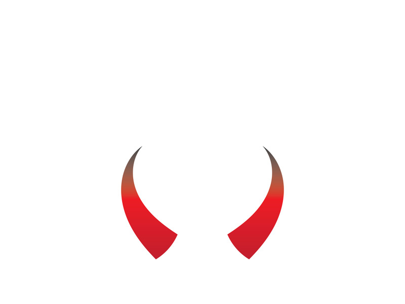 Devil horn Vector icon design illustration Template
