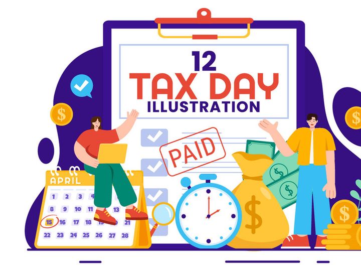 12 Tax Day Illustration