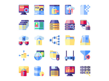 25 Database Icon Set preview picture