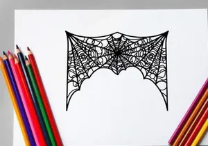 Decorative Spider Web Wall Hanging for Halloween or Halloween Decor