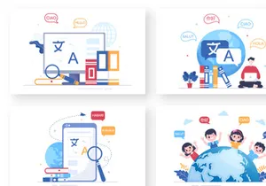 17 Translation Language Illustration