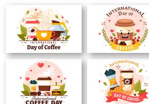 12 International Coffee Day Illustration