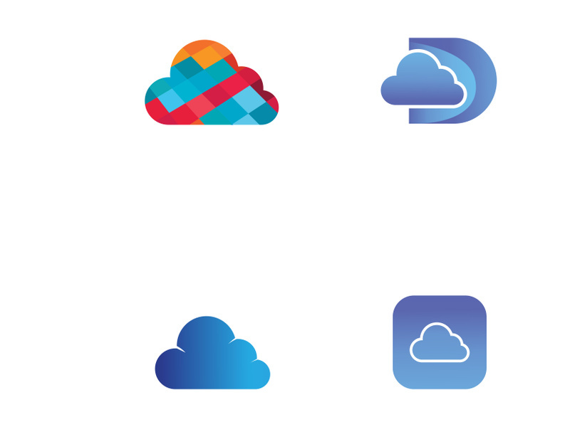 Cloud abstract logo creative design.