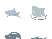 Fish logo icon template creative vector symbol