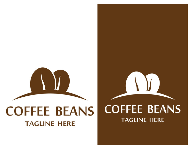 Coffee bean logo design.