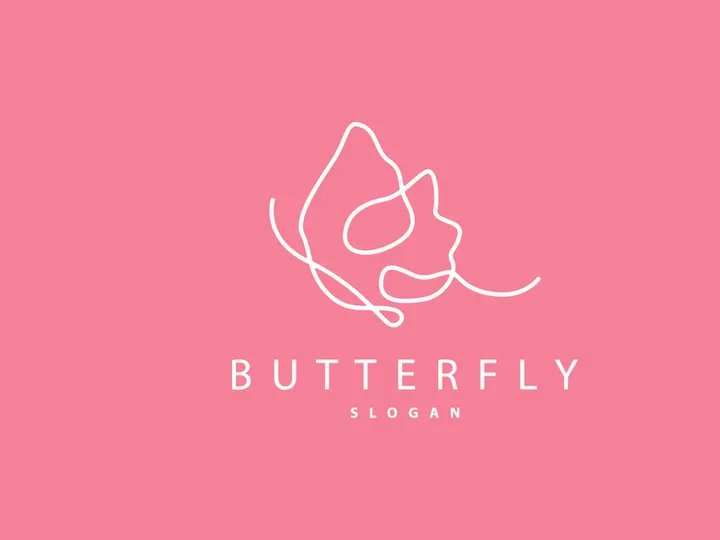 Butterfly Logo Design, Beautiful Flying Animal