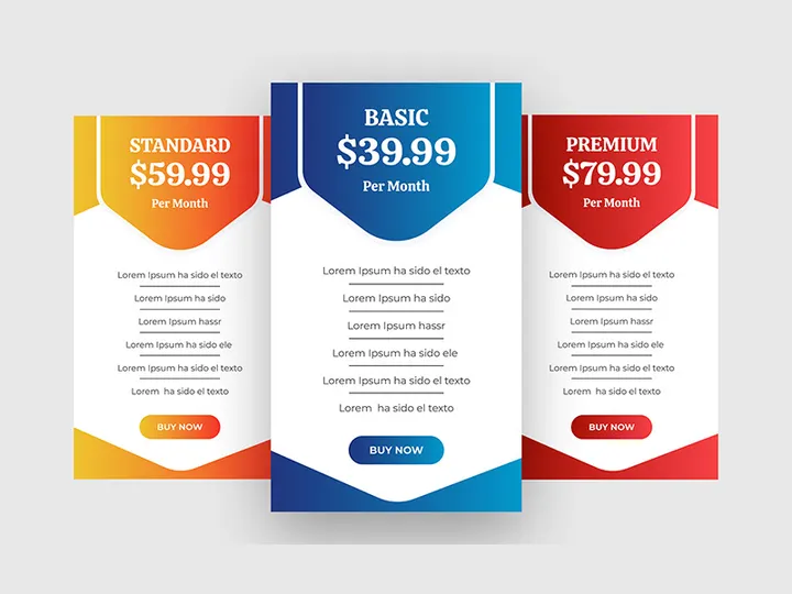 Pricing Table UI Elements Design Ver-4