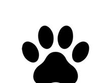 Minimal Dog Paw Print Logo