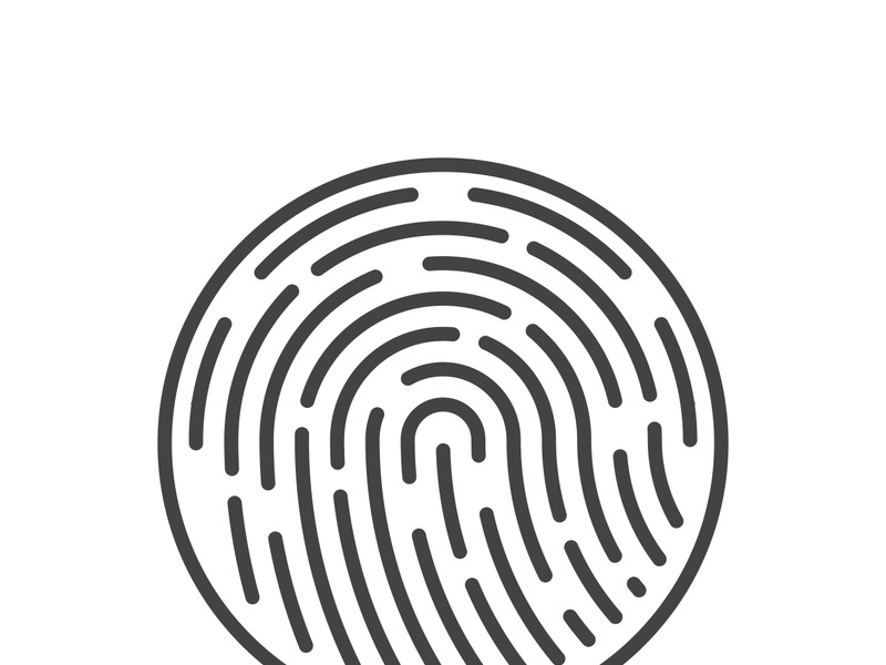 Digital fingerprint vector illustration logo icon