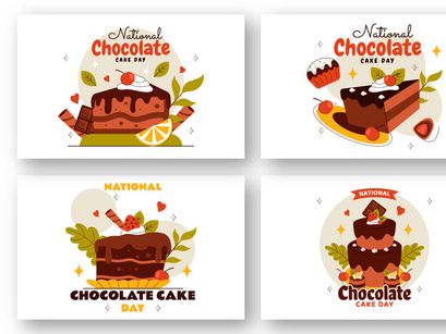 11 National Chocolate Cake Day Illustration