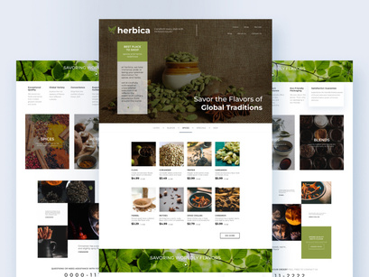 Herbica | Herbs and Spices Store Landing Page UI Kit