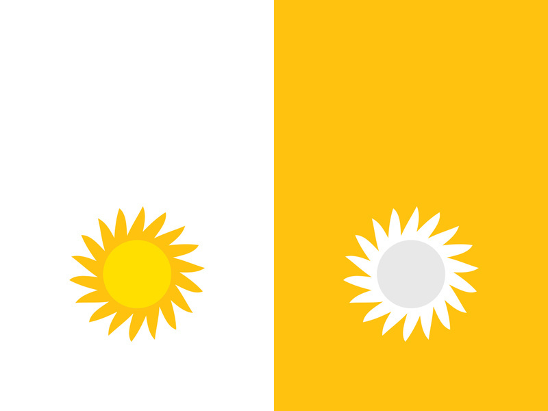 Creative sun concept logo illustration design template