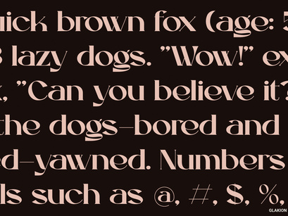 Glakion | Modern Display Serif