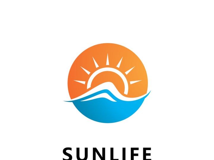 Sun logo icon vector design template
