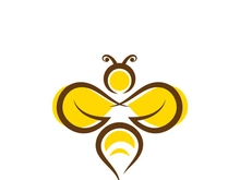 Bee icon design illustration