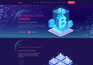 Cryptocurrency Website & Landing Page