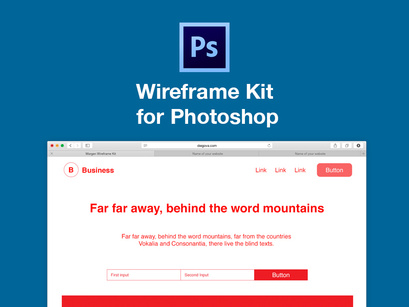 Wireframe kit for Adobe Photoshop