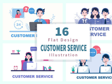 16 Contact Us Customer Service Illustration preview picture