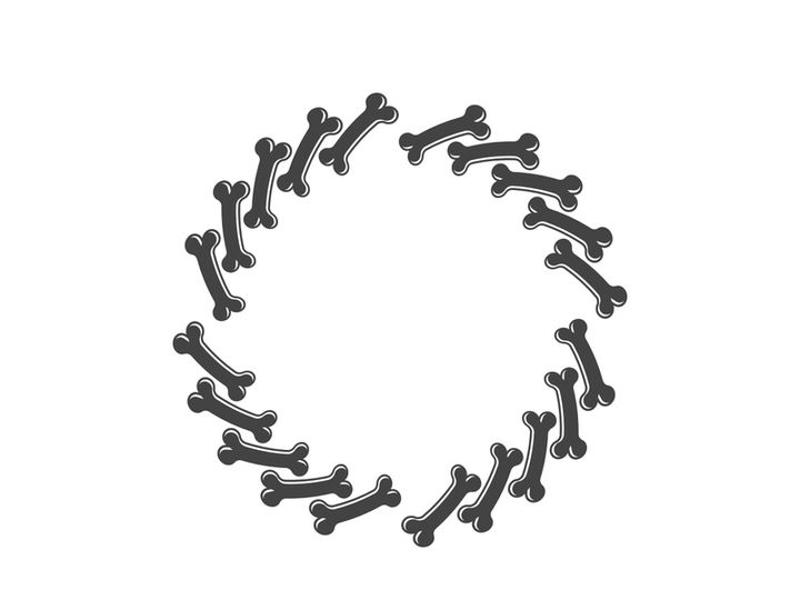 Bone icon design illustration