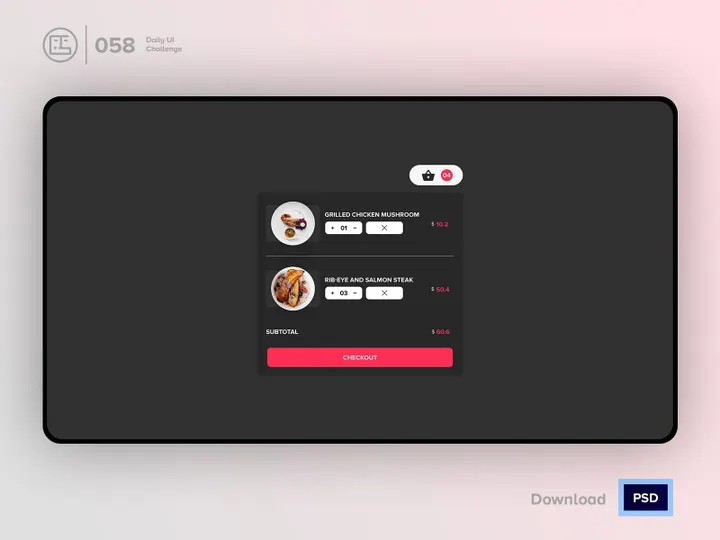 Shopping Cart| Daily UI challenge - 058/100